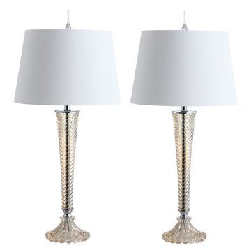 Caterina 32" Glass LED Table Lamp - JONATHAN Y